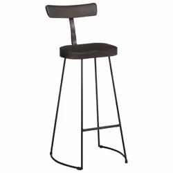 vidaXL Gavin Bar Stools Dining Room Chair Seat Stool Solid Mango Wood 2 pcs - black, 49 x 43 x 103 cm - Additional view 8