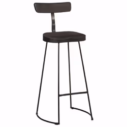 vidaXL Gavin Bar Stools Dining Room Chair Seat Stool Solid Mango Wood 2 pcs - black, 49 x 43 x 103 cm - Additional view 9