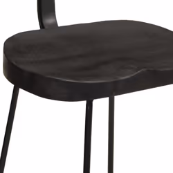 vidaXL Gavin Bar Stools Dining Room Chair Seat Stool Solid Mango Wood 2 pcs - black, 49 x 43 x 88 cm