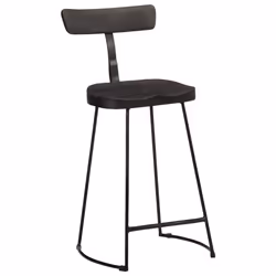 vidaXL Gavin Bar Stools Dining Room Chair Seat Stool Solid Mango Wood 2 pcs - black, 49 x 43 x 88 cm - Additional view 8