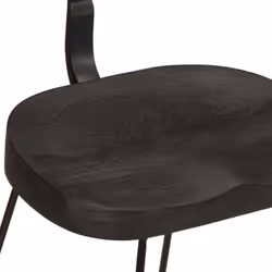 vidaXL Gavin Bar Stools Dining Room Chair Seat Stool Solid Mango Wood 2 pcs - black, 49 x 43 x 79 cm