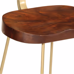 vidaXL Gavin Bar Stools Dining Room Chair Seat Stool Solid Mango Wood 2 pcs - brown, 49 x 43 x 103 cm