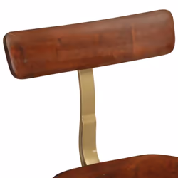 vidaXL Gavin Bar Stools Dining Room Chair Seat Stool Solid Mango Wood 2 pcs - brown, 49 x 43 x 88 cm