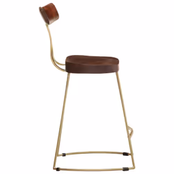 vidaXL Gavin Bar Stools Dining Room Chair Seat Stool Solid Mango Wood 2 pcs - brown, 49 x 43 x 79 cm