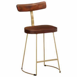 vidaXL Gavin Bar Stools Dining Room Chair Seat Stool Solid Mango Wood 2 pcs - brown, 49 x 43 x 79 cm - Additional view 6