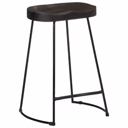 vidaXL Gavin Bar Stools Dining Room Chair Seat Stool Solid Mango Wood 2 pcs - black, 45 x 40 x 62 cm - Additional view 8