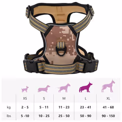 vidaXL Dog Harness with Reflective Stripes Adjustable Pet Dog Vest Pink XL - camouflage brown, l - Additional view 9