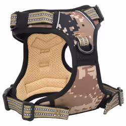 vidaXL Dog Harness with Reflective Stripes Adjustable Pet Dog Vest Pink XL - camouflage brown, xl - Additional view 4