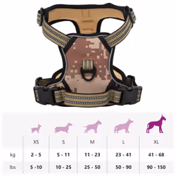 vidaXL Dog Harness with Reflective Stripes Adjustable Pet Dog Vest Pink XL - camouflage brown, xl - Additional view 9