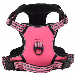 vidaXL Dog Harness with Lead and Collar Adjustable Dog Vest Harness Pink XL - pink, s