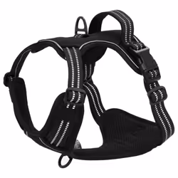 vidaXL Dog Harness with Lead and Collar Adjustable Dog Vest Harness Pink XL - black, m - Additional view 6