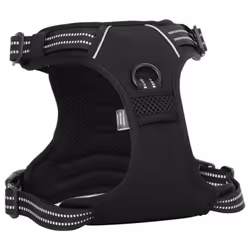 vidaXL Dog Harness with Lead and Collar Adjustable Dog Vest Harness Pink XL - black, m - Additional view 7