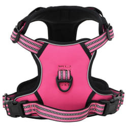 vidaXL Dog Harness with Lead and Collar Adjustable Dog Vest Harness Pink XL - pink, m