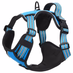 vidaXL Dog Harness with Lead and Collar Adjustable Dog Vest Harness Pink XL - blue, l - Additional view 6