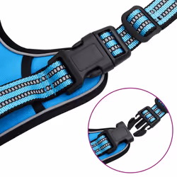 vidaXL Dog Harness with Lead and Collar Adjustable Dog Vest Harness Pink XL - blue, l - Additional view 9