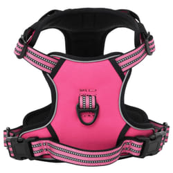 vidaXL Dog Harness with Lead and Collar Adjustable Dog Vest Harness Pink XL - pink, l