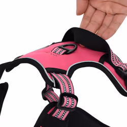 vidaXL Dog Harness with Lead and Collar Adjustable Dog Vest Harness Pink XL - pink, l - Additional view 10