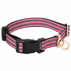 vidaXL Dog Harness with Lead and Collar Adjustable Dog Vest Harness Pink XL - pink, l - Additional view 5