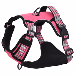 vidaXL Dog Harness with Lead and Collar Adjustable Dog Vest Harness Pink XL - pink, l - Additional view 6
