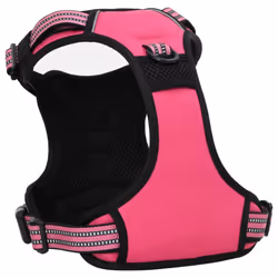 vidaXL Dog Harness with Lead and Collar Adjustable Dog Vest Harness Pink XL - pink, l - Additional view 7