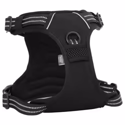 vidaXL Dog Harness with Lead and Collar Adjustable Dog Vest Harness Pink XL - black, xl - Additional view 7