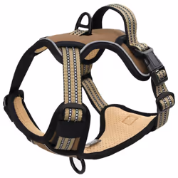 vidaXL Dog Harness with Lead and Collar Adjustable Dog Vest Harness Pink XL - brown, xl - Additional view 6