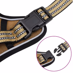 vidaXL Dog Harness with Lead and Collar Adjustable Dog Vest Harness Pink XL - brown, xl - Additional view 9