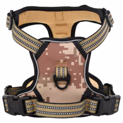 vidaXL Dog Harness with Lead and Collar Adjustable Dog Vest Harness Pink XL - camouflage brown, xl
