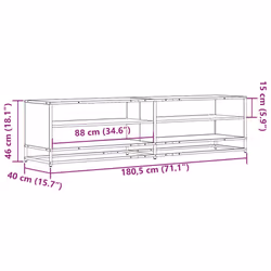 vidaXL TV Cabinet TV Stand Entertainment Centre TV Unit Black Engineered Wood - Additional view 3