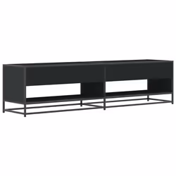 vidaXL TV Cabinet TV Stand Entertainment Centre TV Unit Black Engineered Wood - Additional view 5