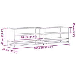 vidaXL TV Cabinet TV Stand Media Cabinet TV Unit Sonoma Oak Engineered Wood - Additional view 8
