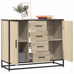 vidaXL Sideboard Storage Cupboard Cabinet Highboard Sonoma Oak Engineered Wood