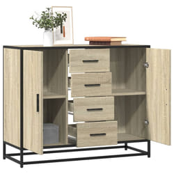 vidaXL Sideboard Storage Cupboard Cabinet Highboard Sonoma Oak Engineered Wood