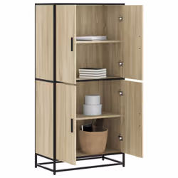 vidaXL Highboard Sideboard Side Cabinet Cupboard Sonoma Oak Engineered Wood