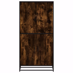 vidaXL Highboard Sideboard Side Cabinet Cupboard Smoked Oak Engineered Wood