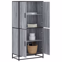 vidaXL Highboard Sideboard Side Cabinet Cupboard Grey Sonoma Engineered Wood