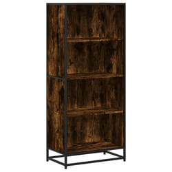 vidaXL Bookcase Bookshelf Book Rack Storage Cabinet Smoked Oak Engineered Wood