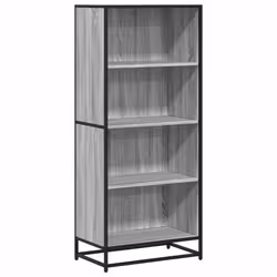 vidaXL Bookcase Bookshelf Rack Storage Cabinet Grey Sonoma Engineered Wood