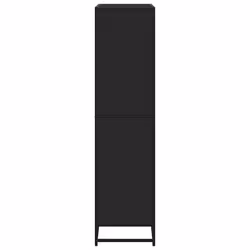 vidaXL Bookcase Bookshelf Book Rack Storage Cabinet Black Engineered Wood - Additional view 4