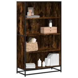 vidaXL Bookcase Bookshelf Book Rack Storage Cabinet Smoked Oak Engineered Wood