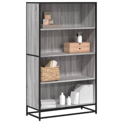 vidaXL Bookcase Bookshelf Rack Storage Cabinet Grey Sonoma Engineered Wood