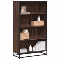 vidaXL Bookcase Bookshelf Book Rack Storage Cabinet Brown Oak Engineered Wood