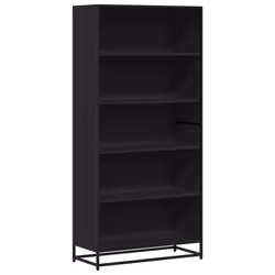 VidaXL 3300855, Black, 5 shelves, Metal, Wood, 25 kg, 80 kg