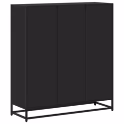 vidaXL Bookcase Bookshelf Rack Storage Cabinet Black Engineered Wood and Metal - Additional view 5