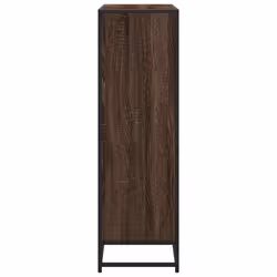vidaXL Bookcase Bookshelf Storage Cabinet Brown Oak Engineered Wood and Metal - Additional view 4
