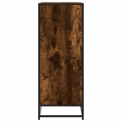 vidaXL Shoe Cabinet Shoe Storage Rack Brown Oak Engineered Wood and Metal - smoked oak - Additional view 4