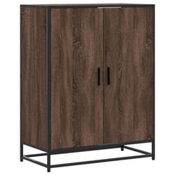 vidaXL Shoe Cabinet Shoe Storage Rack Brown Oak Engineered Wood and Metal - brown oak