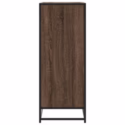 vidaXL Shoe Cabinet Shoe Storage Rack Brown Oak Engineered Wood and Metal - brown oak - Additional view 4