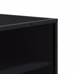 vidaXL Shoe Cabinet Shoe Storage Rack Shoe Cupboard Engineered Wood and Metal - black - Additional view 6