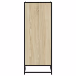 vidaXL Shoe Cabinet Shoe Storage Rack Shoe Cupboard Engineered Wood and Metal - sonoma oak - Additional view 4